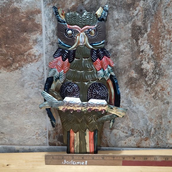Metal Aluminum Tin Owl Hanging Wall Decor - Picture 8 of 9